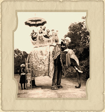 The Maharajah of Kapurthala on elephant